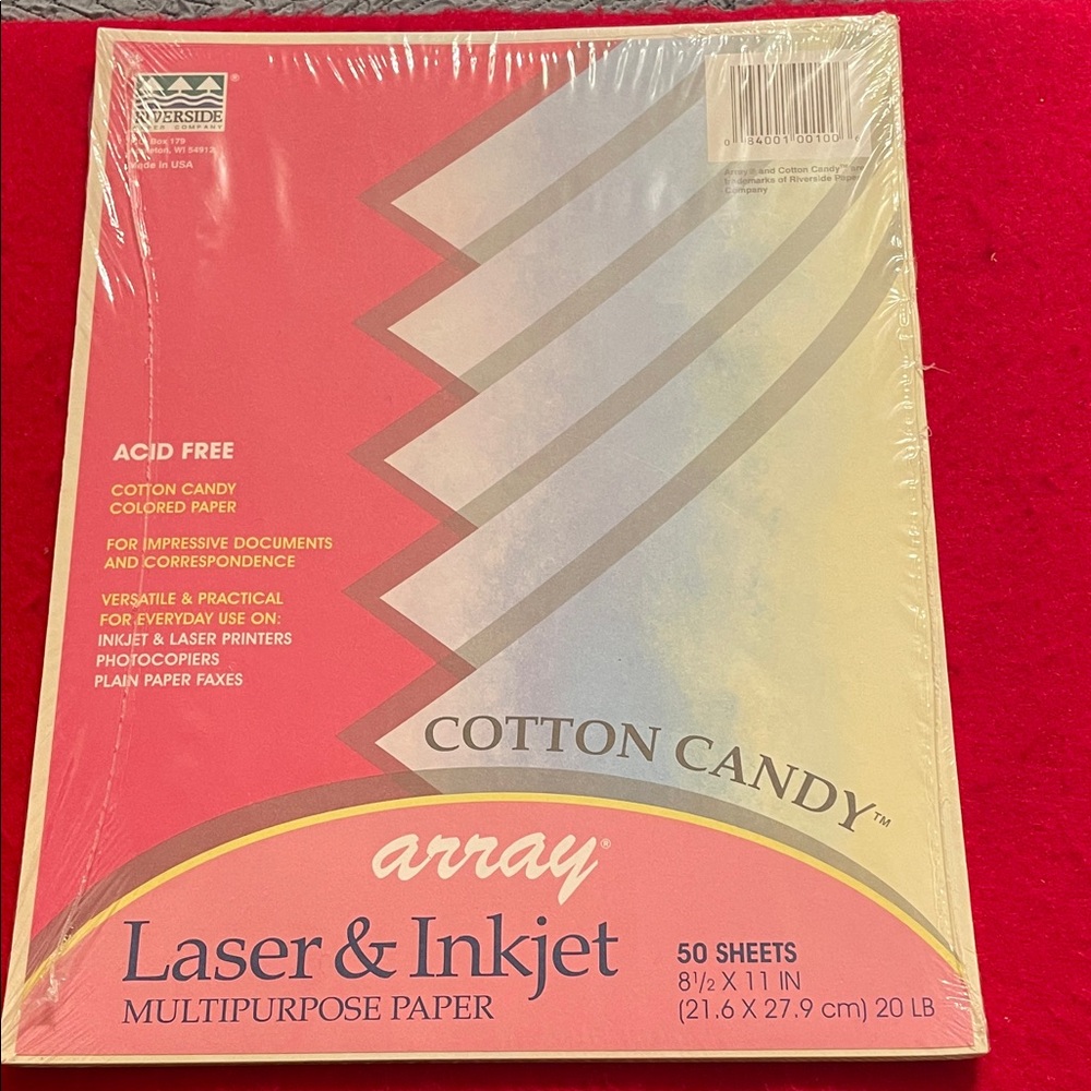 Array Cotton Candy Laser & Inkjet Multipurpose Paper - Pink